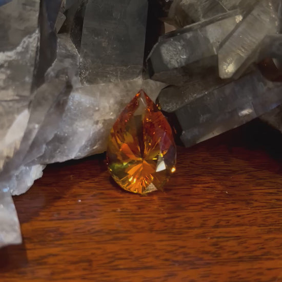 Load and play video in Gallery viewer, &amp;quot;Safari Sunset&amp;quot; Citrine, 102cts
