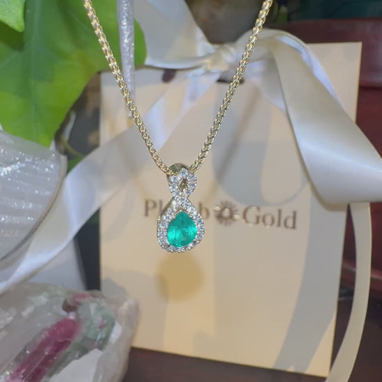 Infinity Emerald Pendant