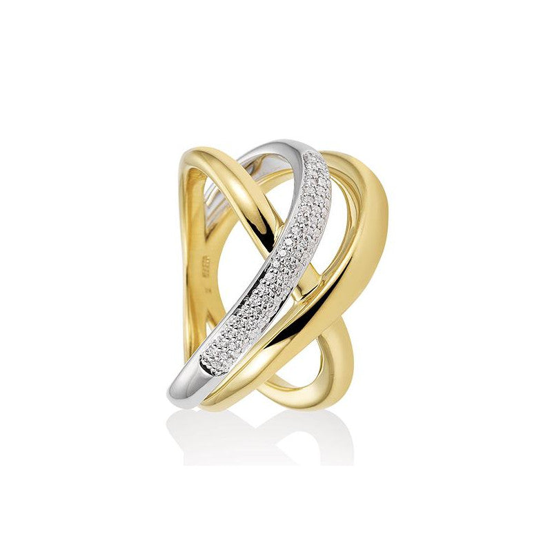 Abstract Diamond Cross Ring
