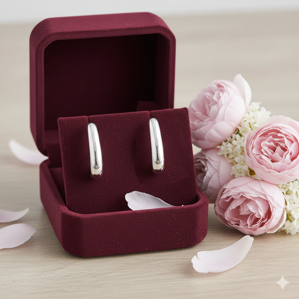 Tapered Oval Huggie