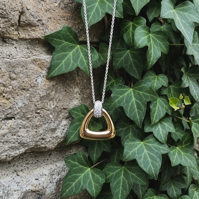 Sculptural Geometric Pendant Necklace