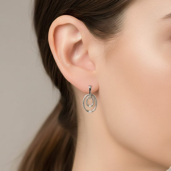 Oval Drop Earring
