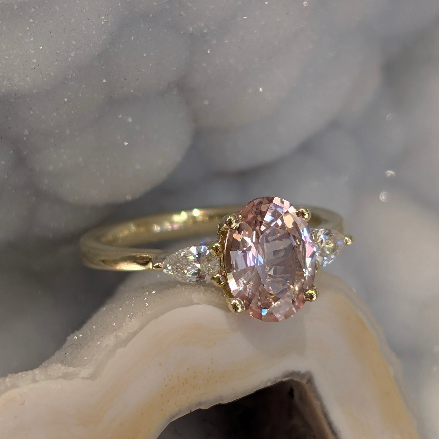 "Dyani" with Peach Sapphire