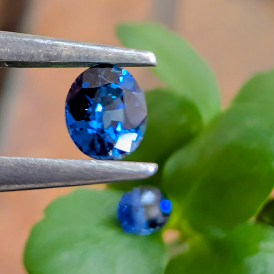 Oval Blue Sapphire Pair 2=0.54ct