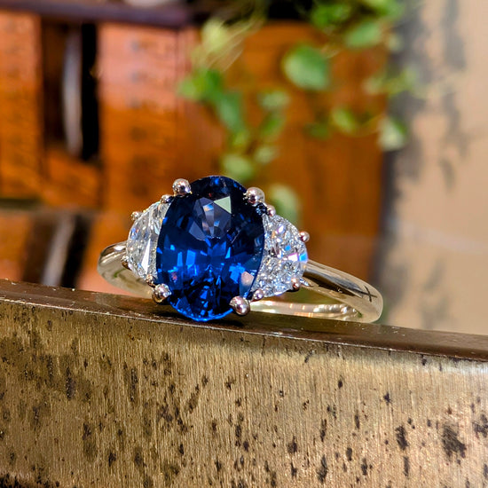 "Lucia" Three Stone Ring