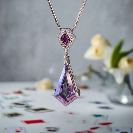 Amethyst and Pink Sapphire Pendant