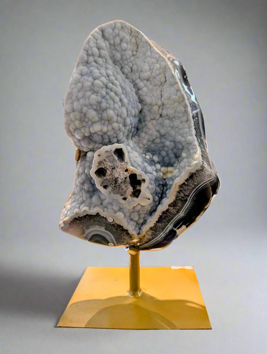 Dreamy Blue & Grey Druzy Geode