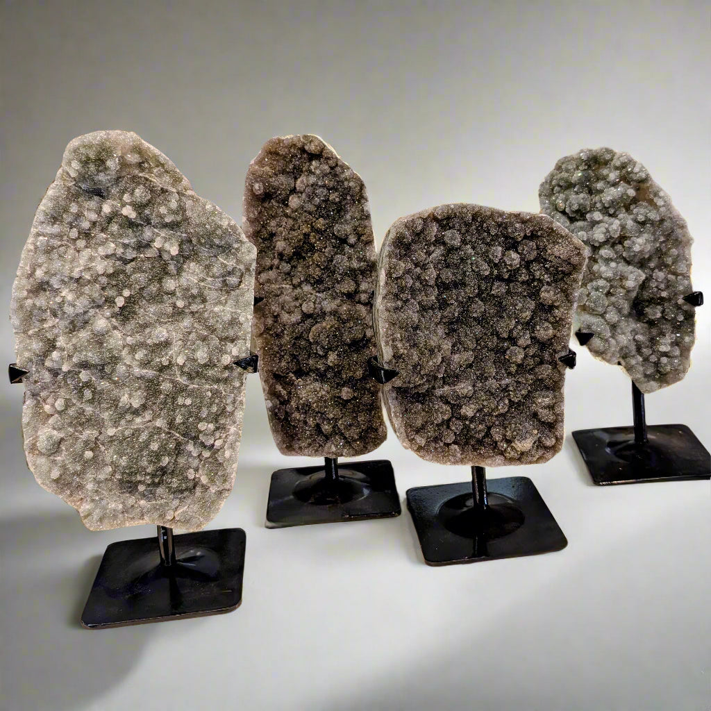 Grey Druzy Geodes