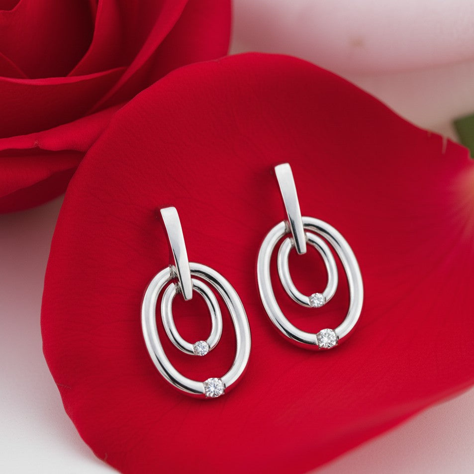 Oval Drop Earring