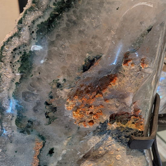 Steel Grey sparkle geode