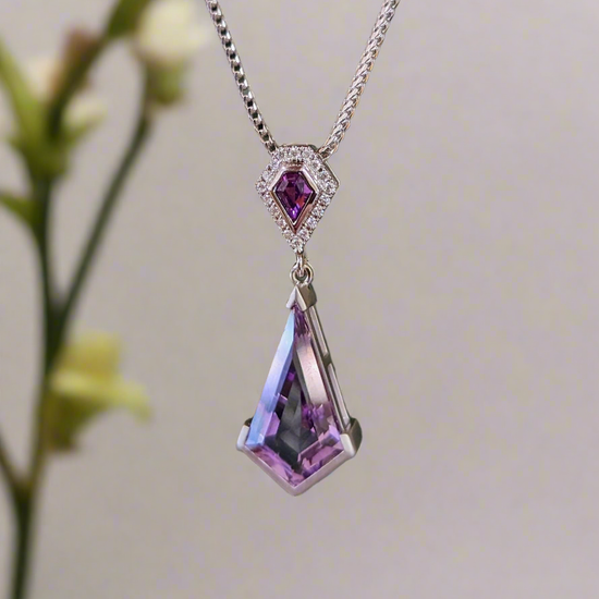 Amethyst and Pink Sapphire Pendant