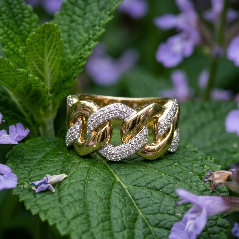 Diamond Curb Link Ring