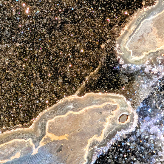 Black Drusy Geode