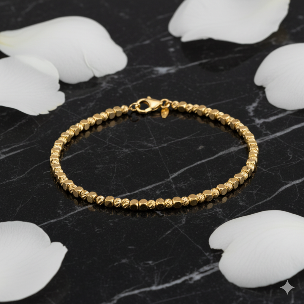 Diamond Cut Bead Bracelet
