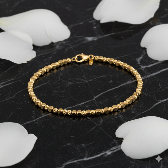Diamond Cut Bead Bracelet