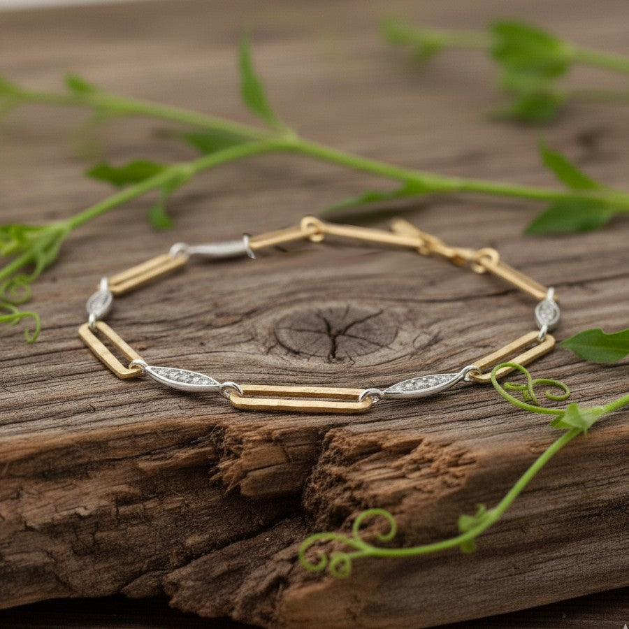 Marquise and Link Bracelet