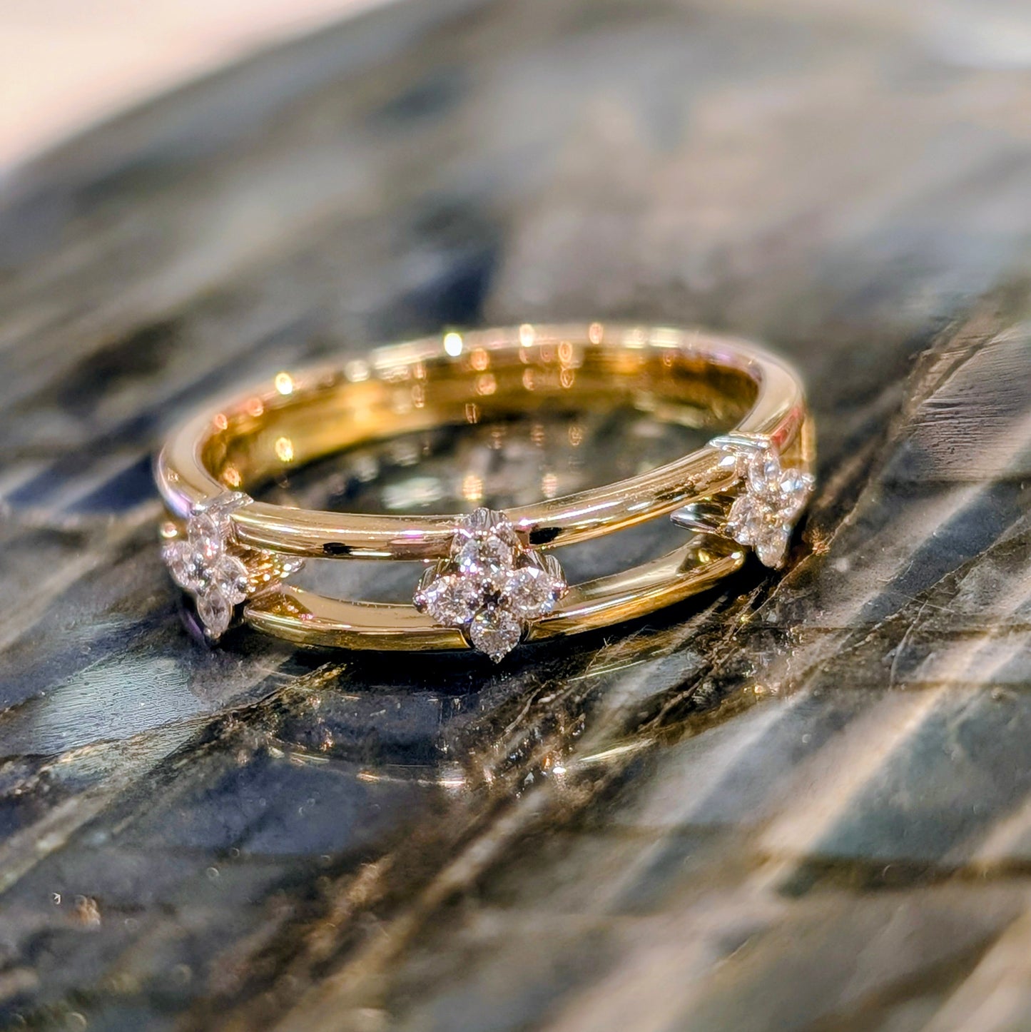 The "Clover" Diamond Band