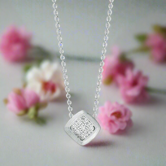 Square Frame Cluster necklace
