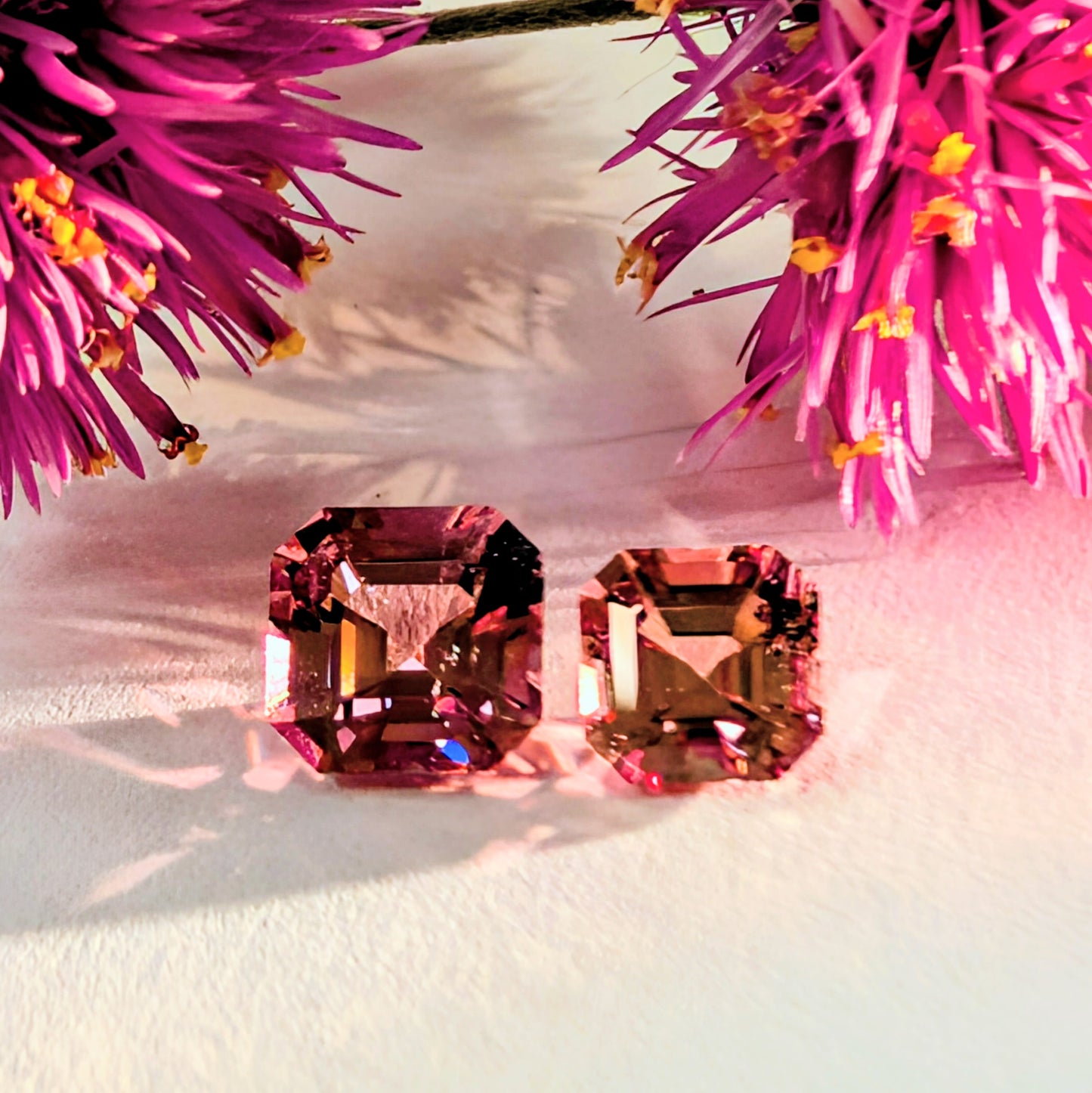 Square Emerald Cut Coral Spinel