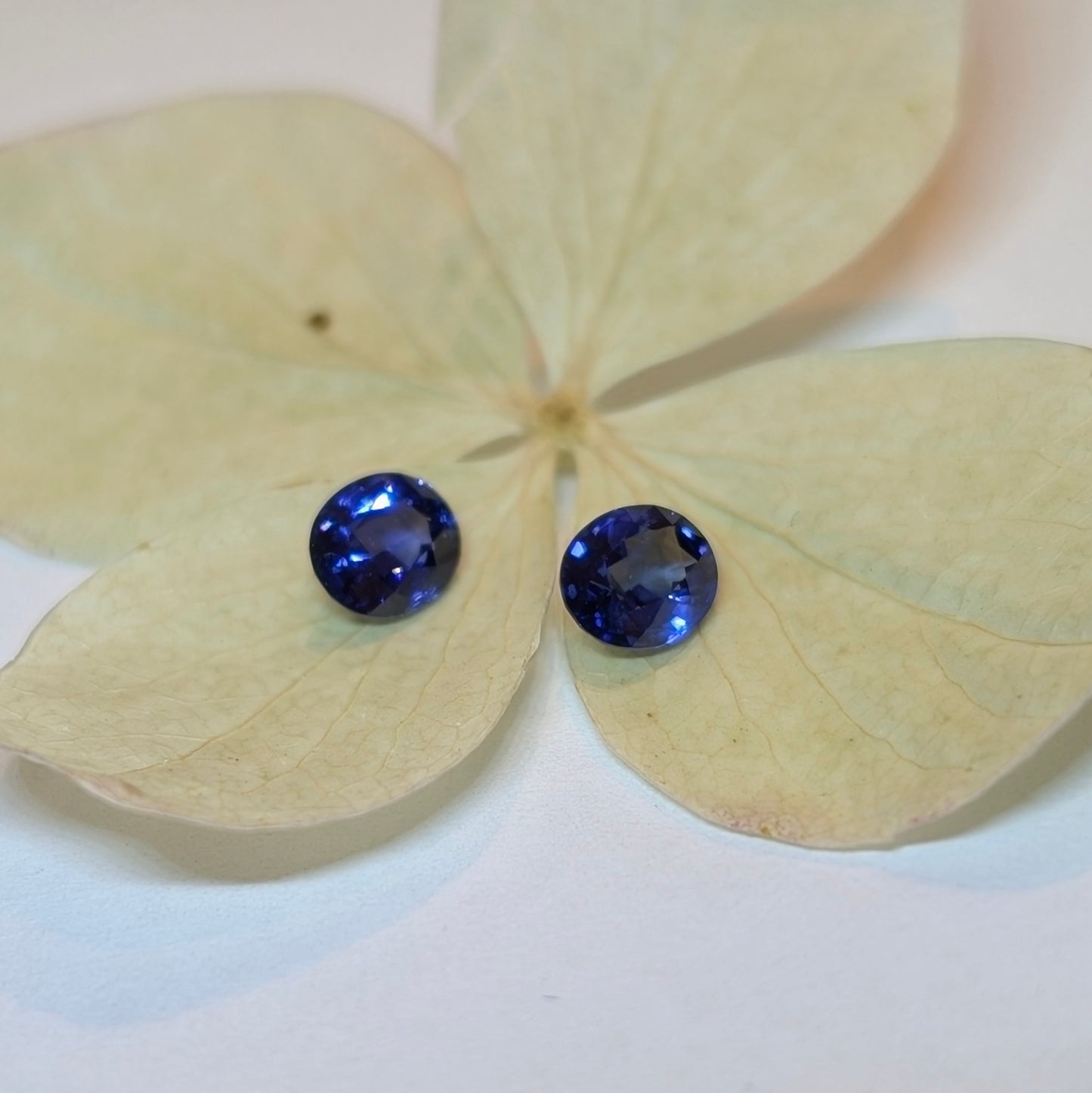 Blue Sapphire Oval Pair,  2=0.64ct