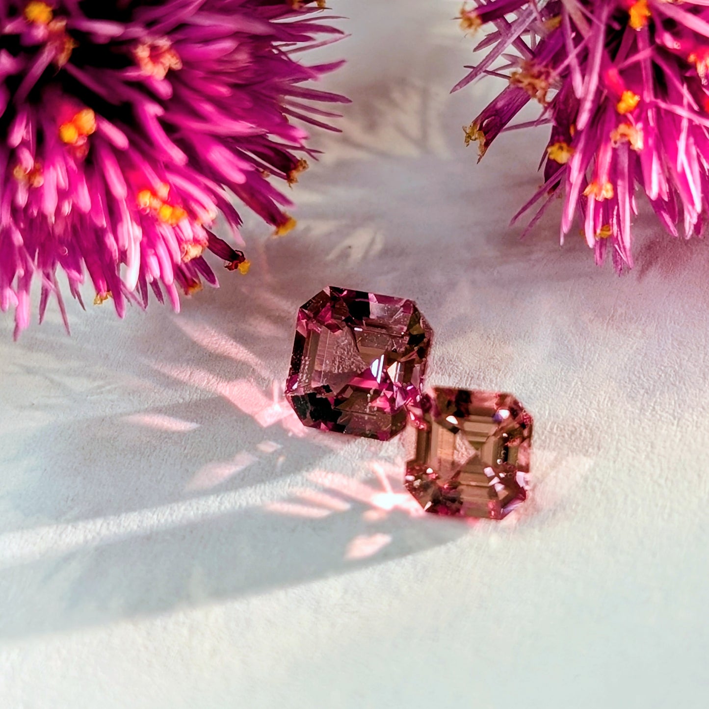 Square Emerald Cut Coral Spinel