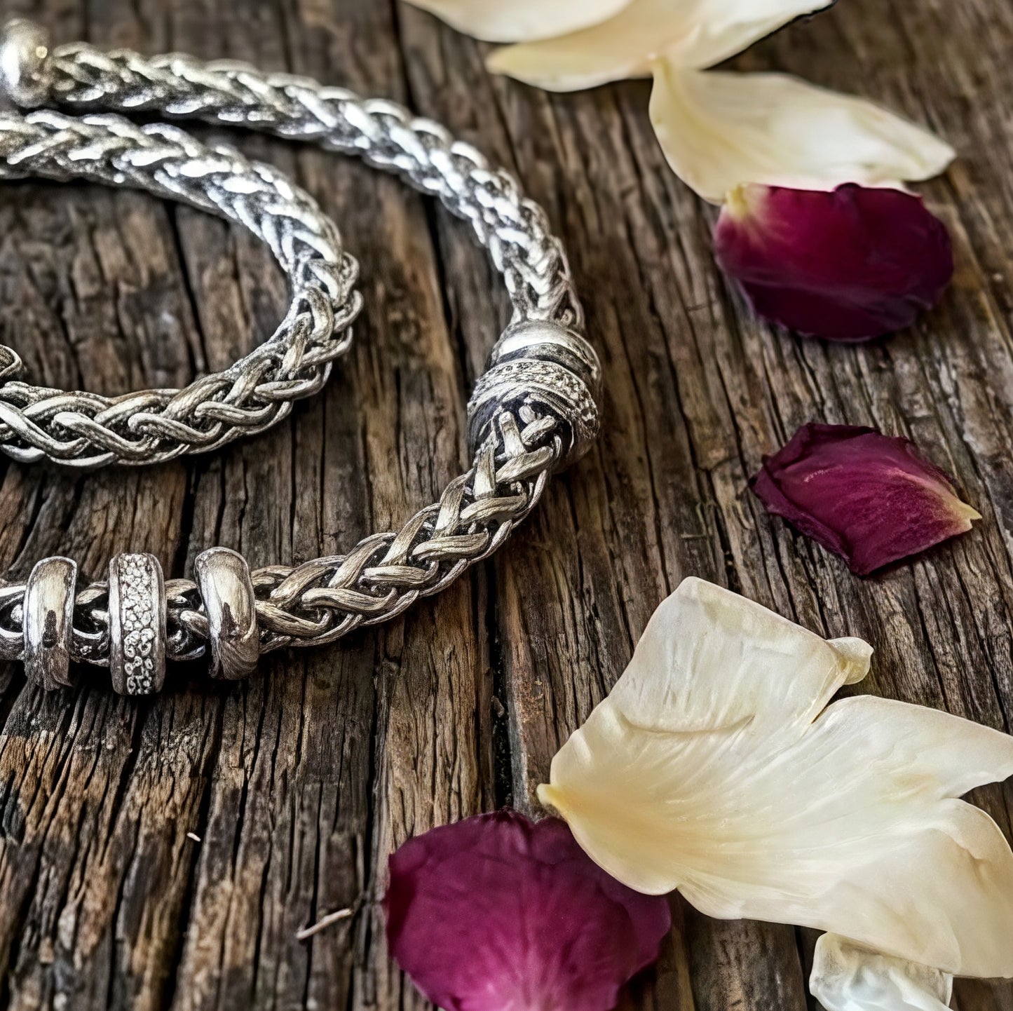 Diamond Roundel Wheat Bracelet