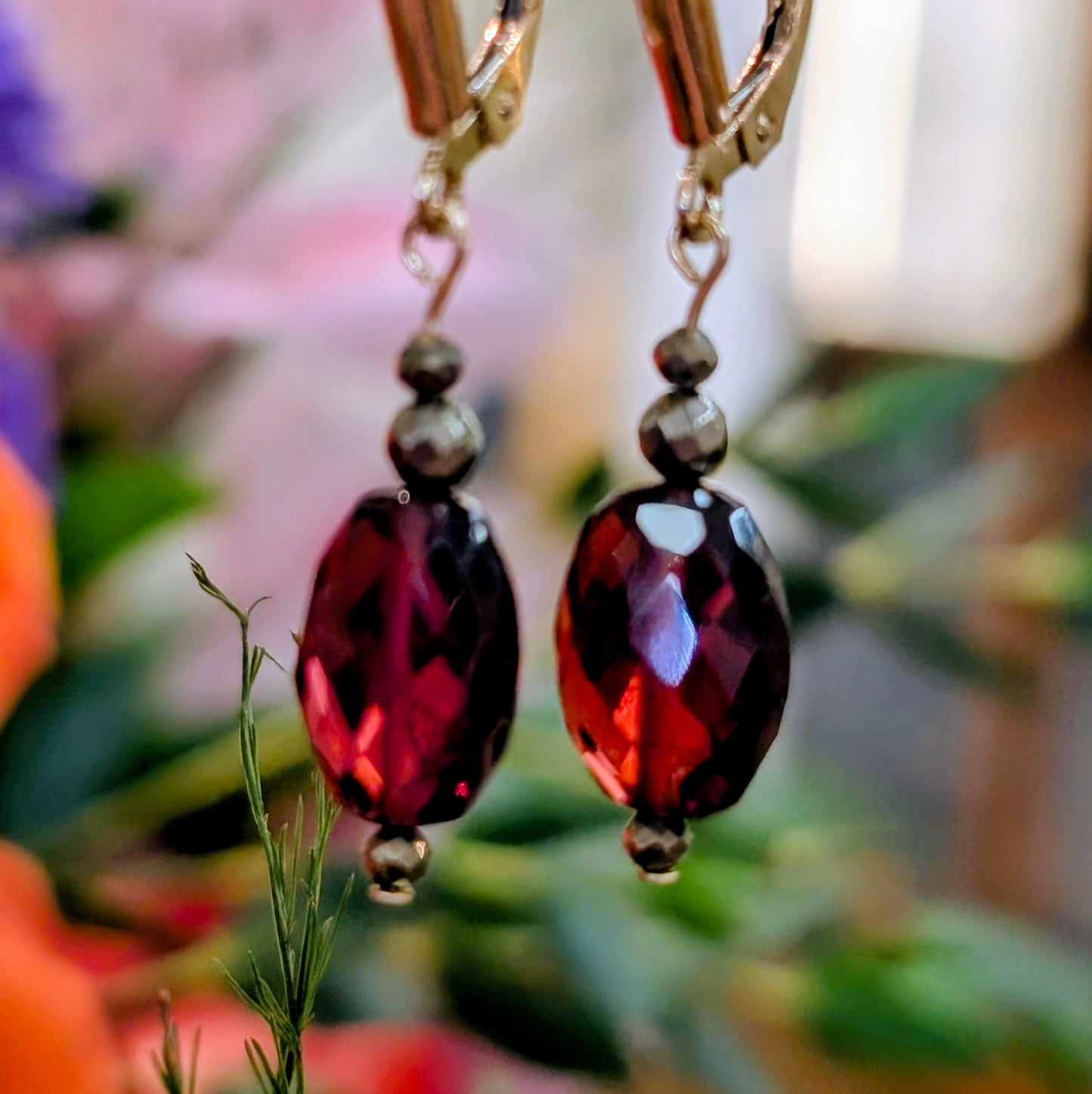 Garnet Bead Dangles