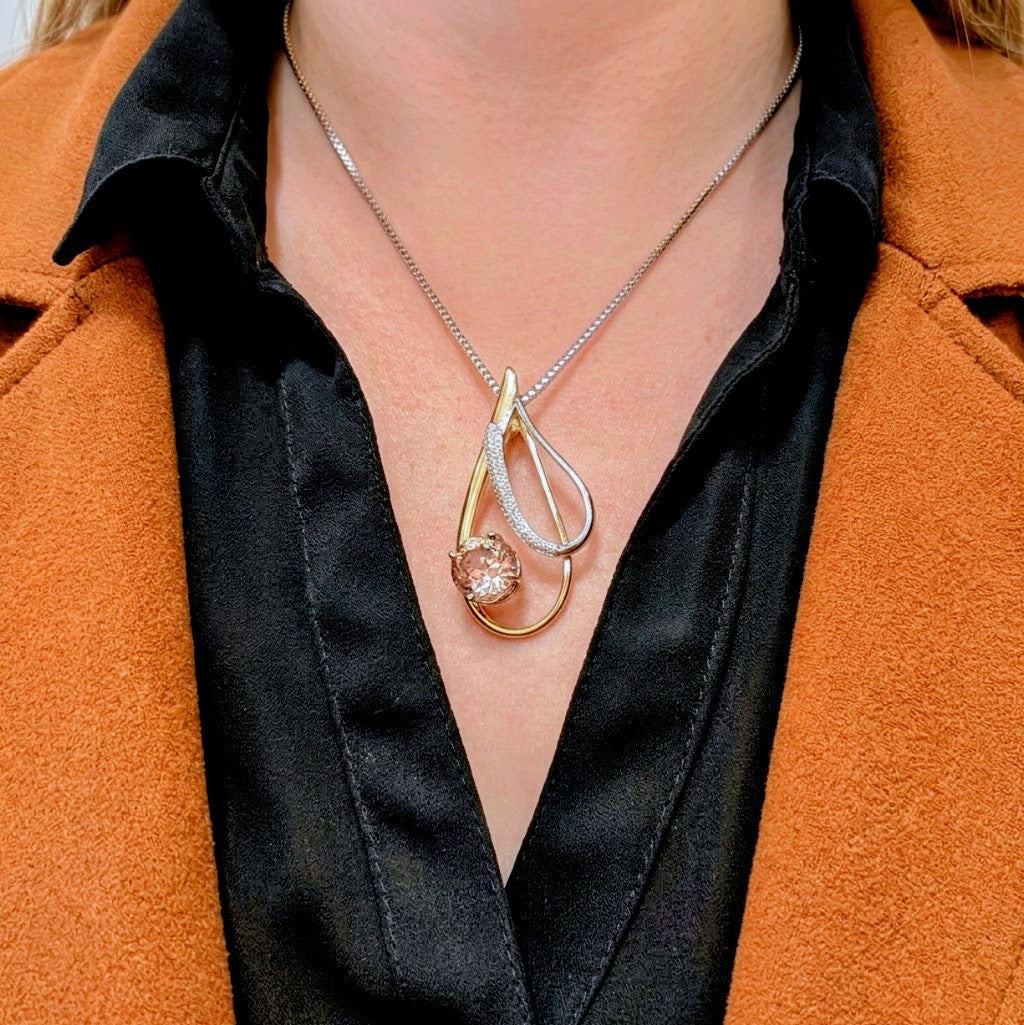 'Spice' Zircon Loop Pendant