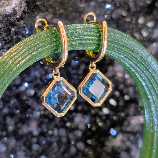 Asscher Cut Gemstone Dangles