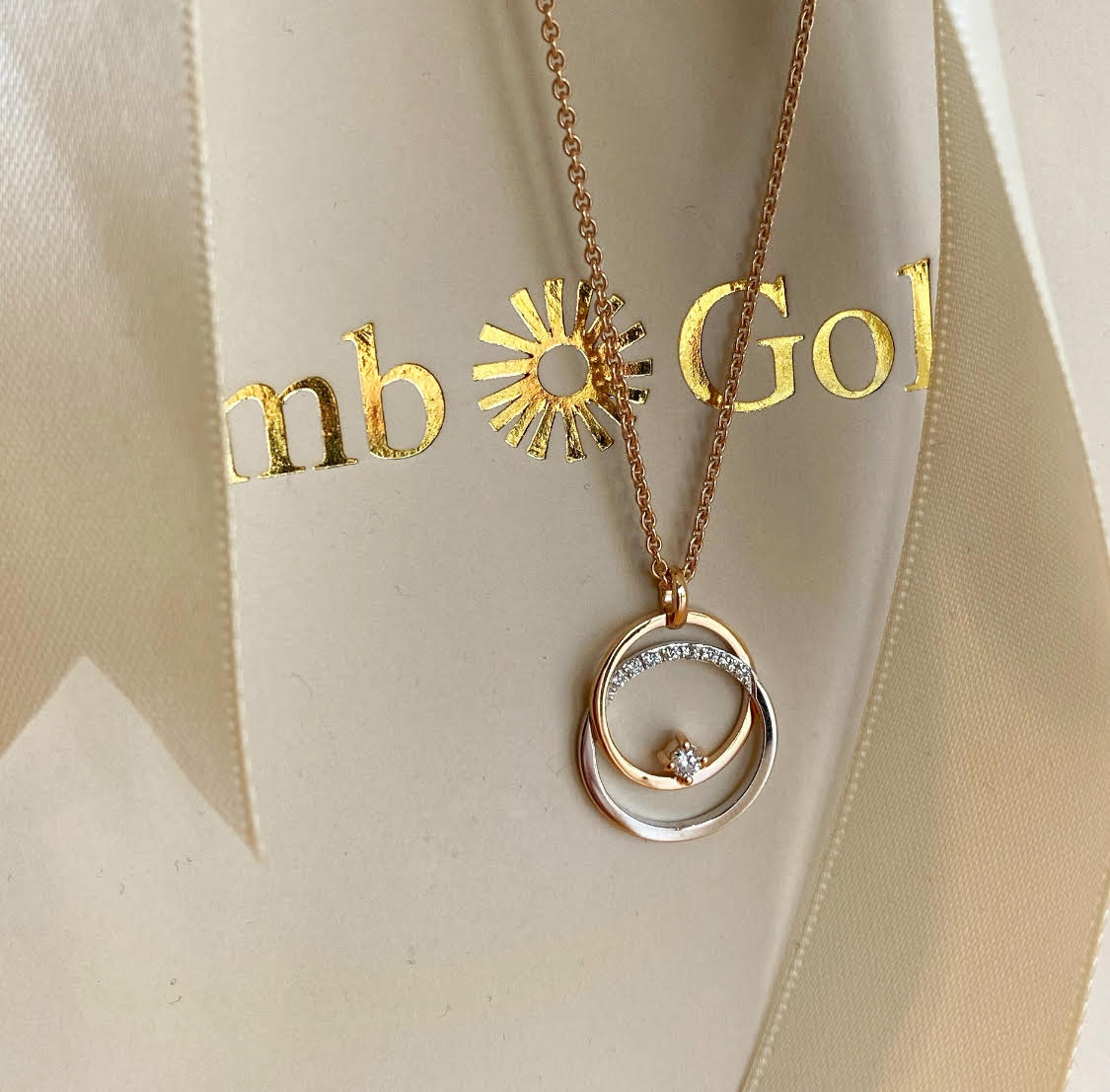 Entwined Circle Diamond Pendant
