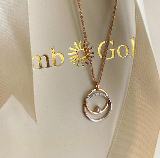 Entwined Circle Diamond Pendant