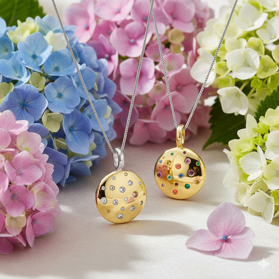 CZ Scatter Disc Necklace