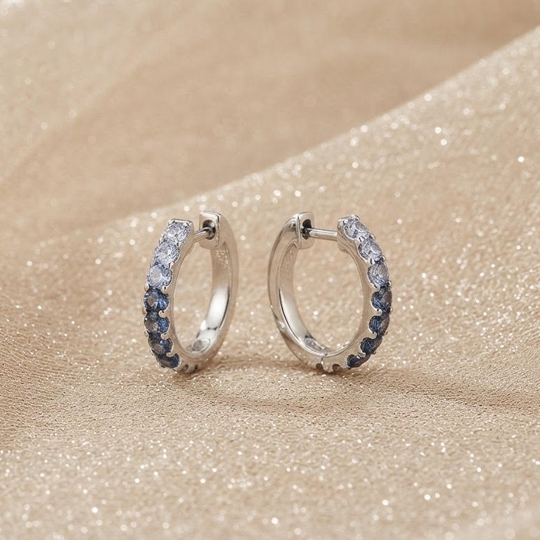 Ombre Blue Sapphire Huggies